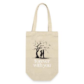 Forever with You Romance Silhouette - Geschenkbeutel für Flaschen - Natur - Vorne