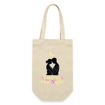 Liebe in einer Nacht Romantik-Silhouette - Geschenkbeutel für Flaschen - Natur - Vorne