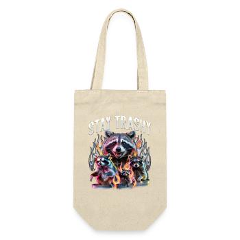 Funny Raccoon - Geschenkbeutel für Flaschen - Natur - Vorne