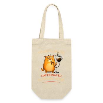 Kaffeekatze im Überlebensmodus - Geschenkbeutel für Flaschen - Natur - Vorne