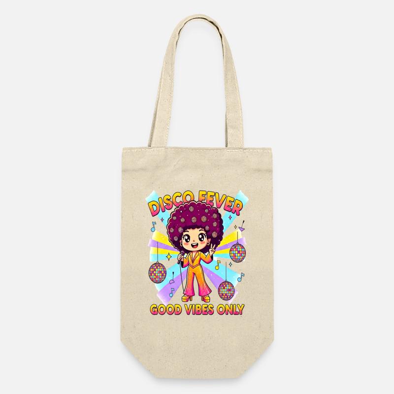 DISCO FEVER Cute Comic 70s - Gift Bag for Bottles - nature