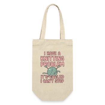 knit - Gift Bag for Bottles - nature - Front