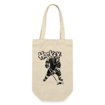 Eishockey Bär - Gift Bag for Bottles - nature - Front