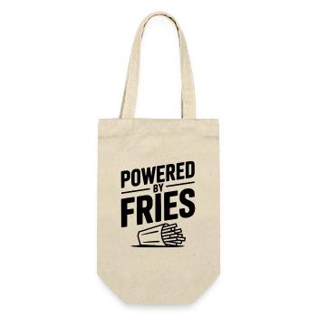 Angetrieben von Fries - Geschenkbeutel für Flaschen - Natur - Vorne