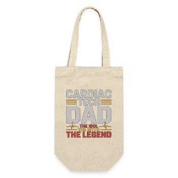 Cardiac Tech Dad The Idol The Myth The Echo Tech - Geschenkbeutel für Flaschen - Natur - Vorne