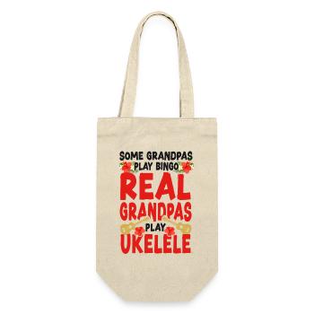 Hawaiian Ukulele Uke Grandpa Some - Gift Bag for Bottles - nature - Front