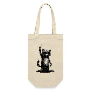 Grunge Cat Cat Rockhand Sunglasses - Gift Bag for Bottles - nature - Front