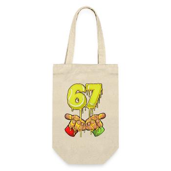 67 Meme Tennis Street Art Dripping Numbers Design - Gift Bag for Bottles - nature - Front