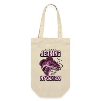Always Jerking My Rod Funny Fishing - Gift Bag for Bottles - nature - Front