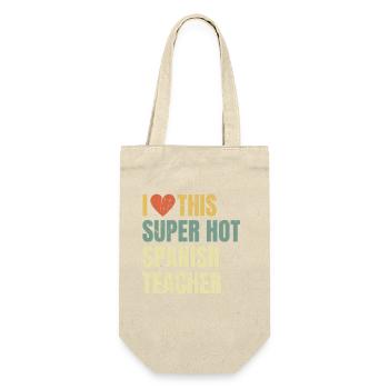 J’adore ce professeur d’espagnol super sexy rétro - Sac à bouteille - nature - Devant