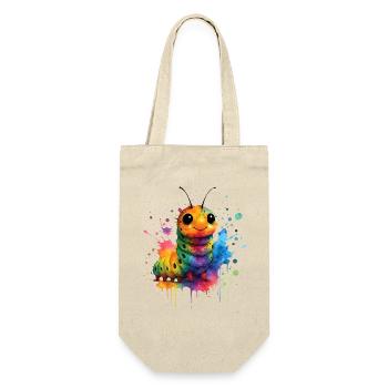 Raupe Schmetterling - Geschenkbeutel für Flaschen - Natur - Vorne
