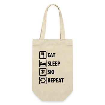 Eat Sleep Ski Repeat - Ski - Ski - Gift Bag for Bottles - nature - Front
