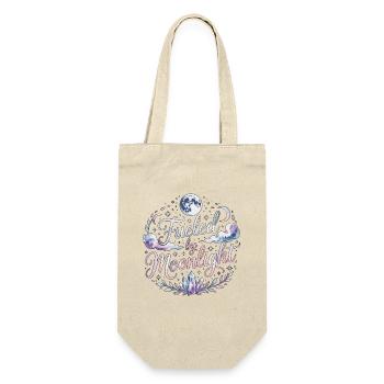 Witchcraft Fueled By Moonlight Loves Rune Symbols - Geschenkbeutel für Flaschen - Natur - Vorne