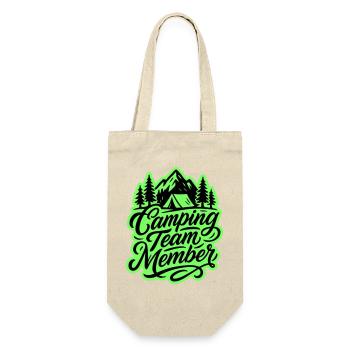 Camping Team Zelt Berge - Geschenkbeutel für Flaschen - Natur - Vorne