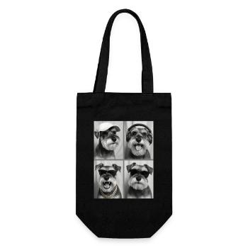 Miniature Schnauzer - Gift Bag for Bottles - black - Front