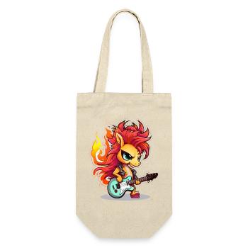 Flame skirt bangs with guitar - Gift Bag for Bottles - nature - Front