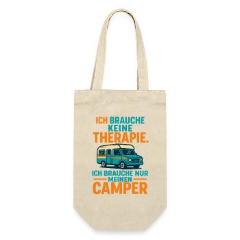 slogan camping Camping, j’ai besoin de mon camping-car - Sac à bouteille - nature - Devant
