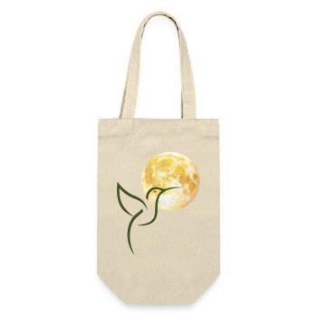 Lune et Colibri en aquarelle - Sac à bouteille - nature - Devant