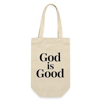 God is Good Serif Print - Geschenkbeutel für Flaschen - Natur - Vorne
