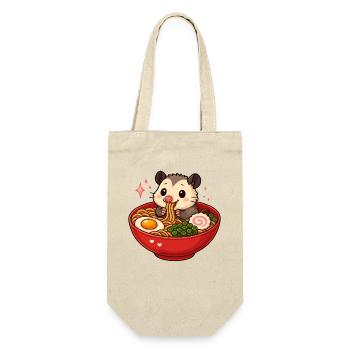 Opossum with noodles ramen kawaii opossum - Gift Bag for Bottles - nature - Front
