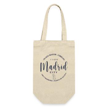 Madrid City Love - Geschenkbeutel für Flaschen - Natur - Vorne