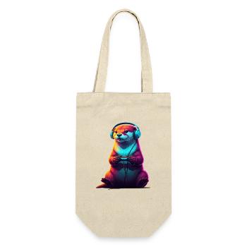 Jeux de la Loutre Jeux vidéo d’animaux Loutre drôle - Sac à bouteille - nature - Devant