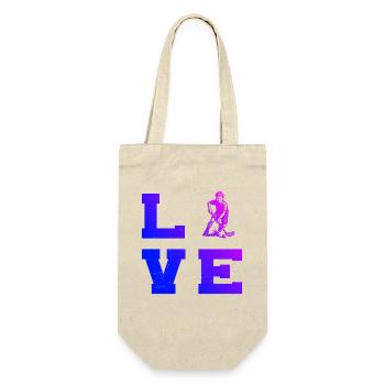 Floorball Vibes for Floorball - Gift Bag for Bottles - nature - Front