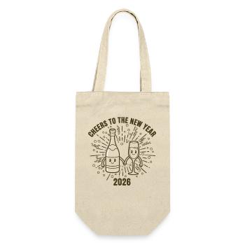 Santé au design de célébration du Nouvel An 2026 - Sac à bouteille - nature - Devant