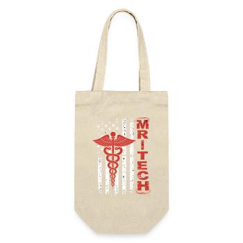 Red MedTech Caduceus Flag - Gift Bag for Bottles - nature - Front