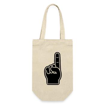 #1 Fan - Geschenkbeutel für Flaschen - Natur - Vorne