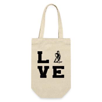 Short and clear floorball - Gift Bag for Bottles - nature - Front