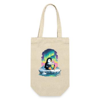 Pinguin am Eis mit Neon-Aurora - Gift Bag for Bottles - nature - Front