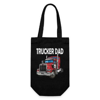 Motif camion Papa Camionneur - Sac à bouteille - noir - Devant