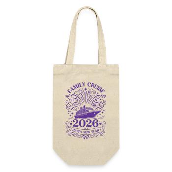 2026 Family Cruise Happy New Year Ahoy - Gift Bag for Bottles - nature - Front