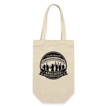 Team Braut Bachelor Party – We give it our all! - Gift Bag for Bottles - nature - Front