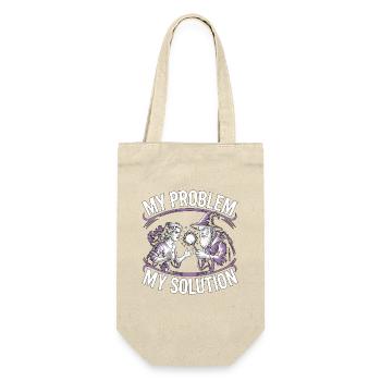 Witchcraft My Problem My Pictogram Dad Spellcaster - Gift Bag for Bottles - nature - Front