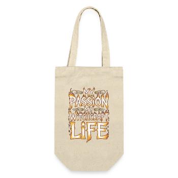 Witchcraft My Passion My Tarot Reading Wicca - Gift Bag for Bottles - nature - Front