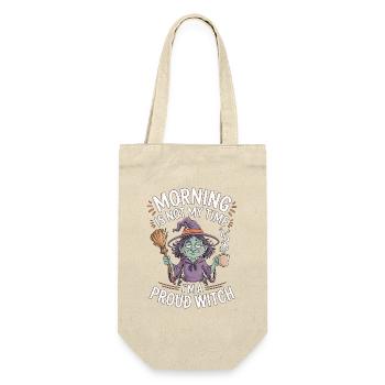 Witchcraft Morning Is Not My Time Rune Symbols - Gift Bag for Bottles - nature - Front
