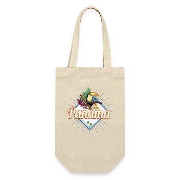 Panama City Toucan Retro Palm Trees Vintage Souvenir - Gift Bag for Bottles - nature - Front