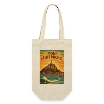 Illustration: Landschaft: Normandie: Bretagne, Frankreich - Geschenkbeutel für Flaschen - Natur - Vorne