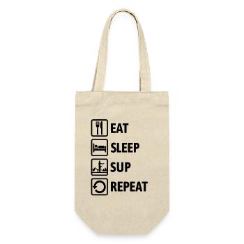 Eat Sleep SUP Repeat - Standup paddeln - Geschenkbeutel für Flaschen - Natur - Vorne