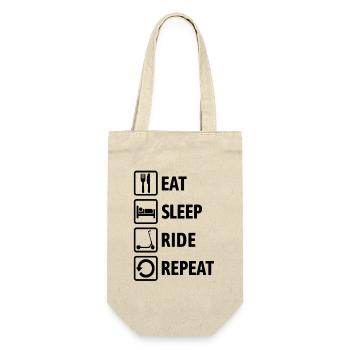 Eat Sleep Ride Repeat - Ride an e-scooter - Gift Bag for Bottles - nature - Front