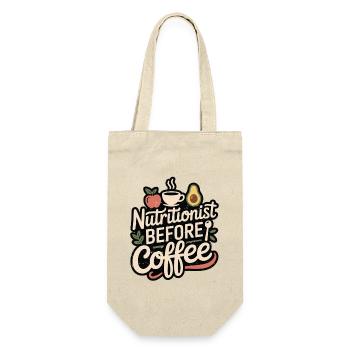 Nutritionist Before Coffee Dietary Coffee Lover - Gift Bag for Bottles - nature - Front
