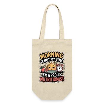 Nutritionist Morning Is Not My Time Health Coach - Gift Bag for Bottles - nature - Front