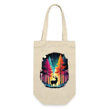 Rainbow forest and luminous deer - Gift Bag for Bottles - nature - Front