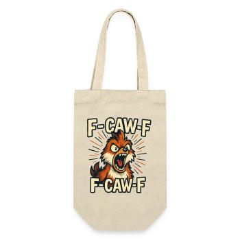 f-CAW-F angry fox comic, funny animal shirt - Gift Bag for Bottles - nature - Front