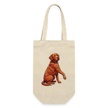 I Love Dad – Muscular Foxred Labrador Design - Gift Bag for Bottles - nature - Front