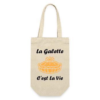 Humour galette des rois - Sac à bouteille - nature - Devant
