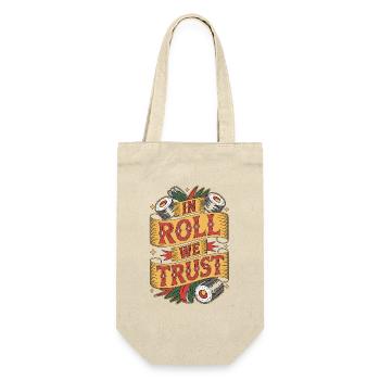 Sushi In Roll We Trust Japanese Food Enthusiast - Gift Bag for Bottles - nature - Front
