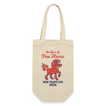 The Year of Fire Horse New Year's Eve 2026 - Gift Bag for Bottles - nature - Front